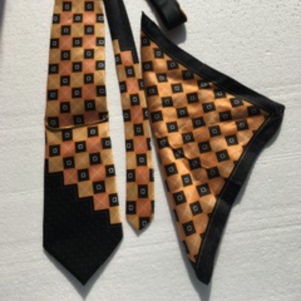 Silk Necktie and Pocket Square by Stacy Adams